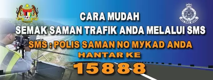 Semakan Saman Trafik PDRM JPJ AES Online & SMS (MyBayar PDRM)