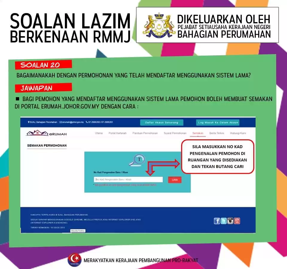 Permohonan Rumah Mampu Milik Johor (RMMJ) ERumah Online