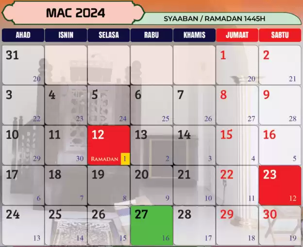 Kalendar Islam 2024 Dan Tarikh Penting Hari Kebesaran & Perayaan